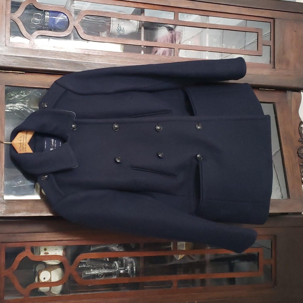 Madewell Double-Breasted Navy Peacoat